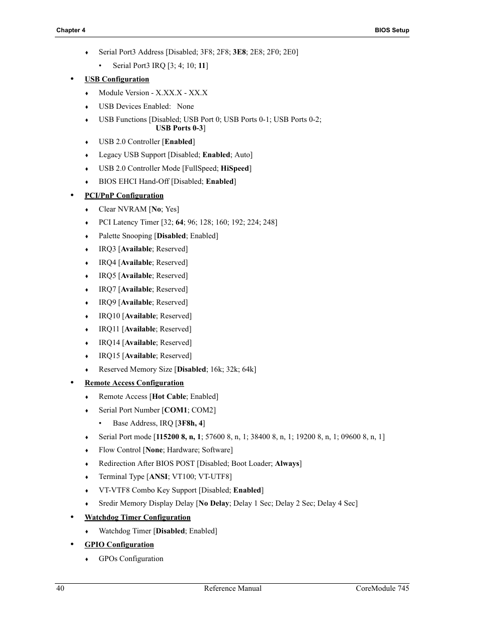 For the setti | ADLINK CoreModule 745 User Manual | Page 46 / 56