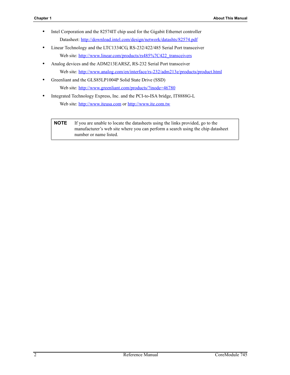 ADLINK CoreModule 745 User Manual | Page 8 / 56