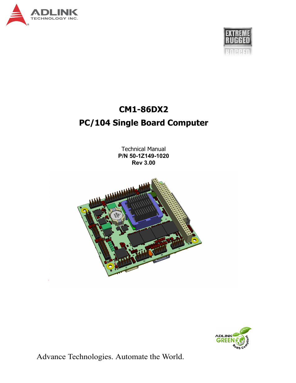 ADLINK CM1-86DX2 User Manual | 78 pages