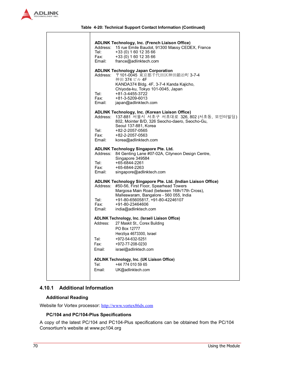 ADLINK CM1-86DX2 User Manual | Page 76 / 78