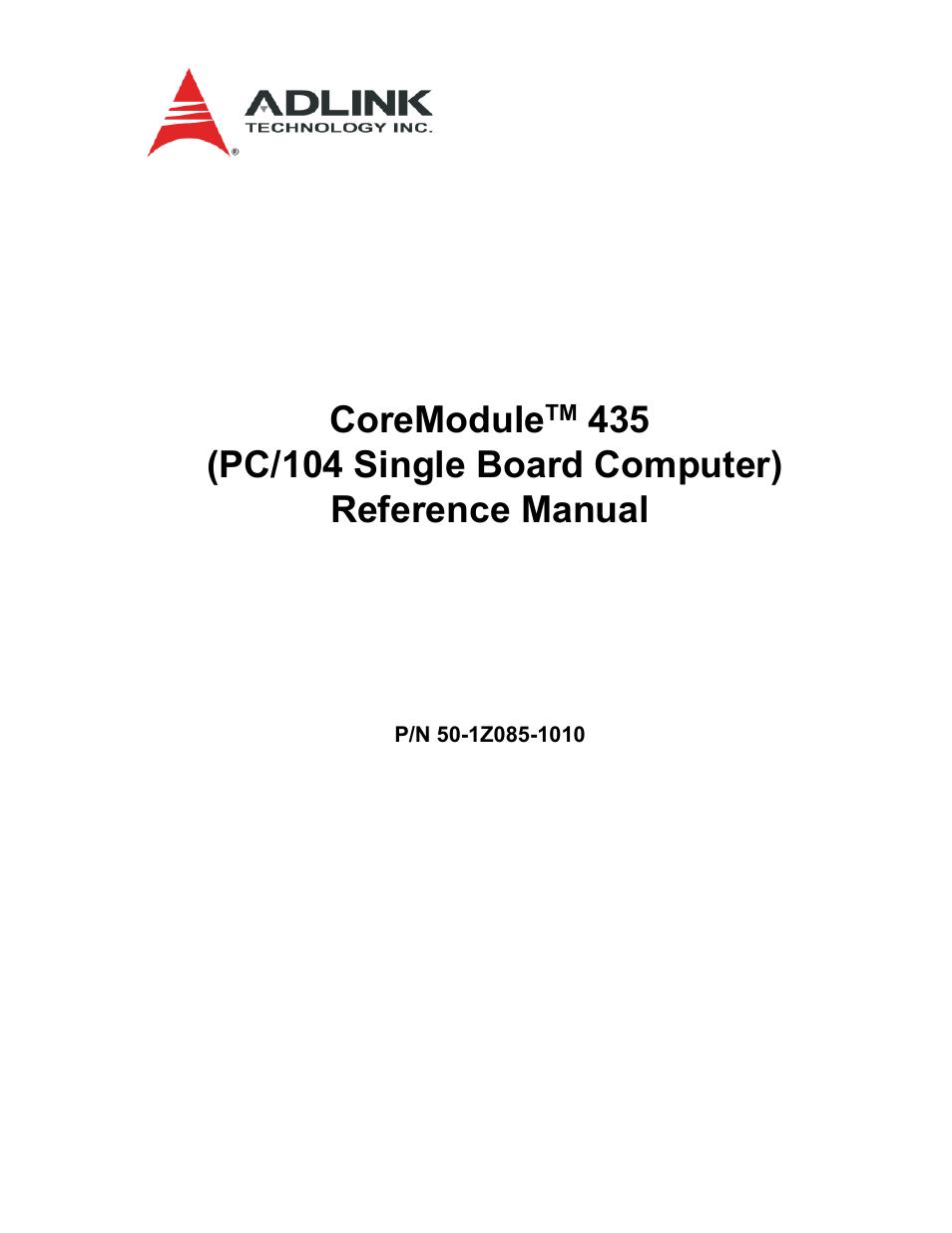 ADLINK CoreModule 435 User Manual | 58 pages