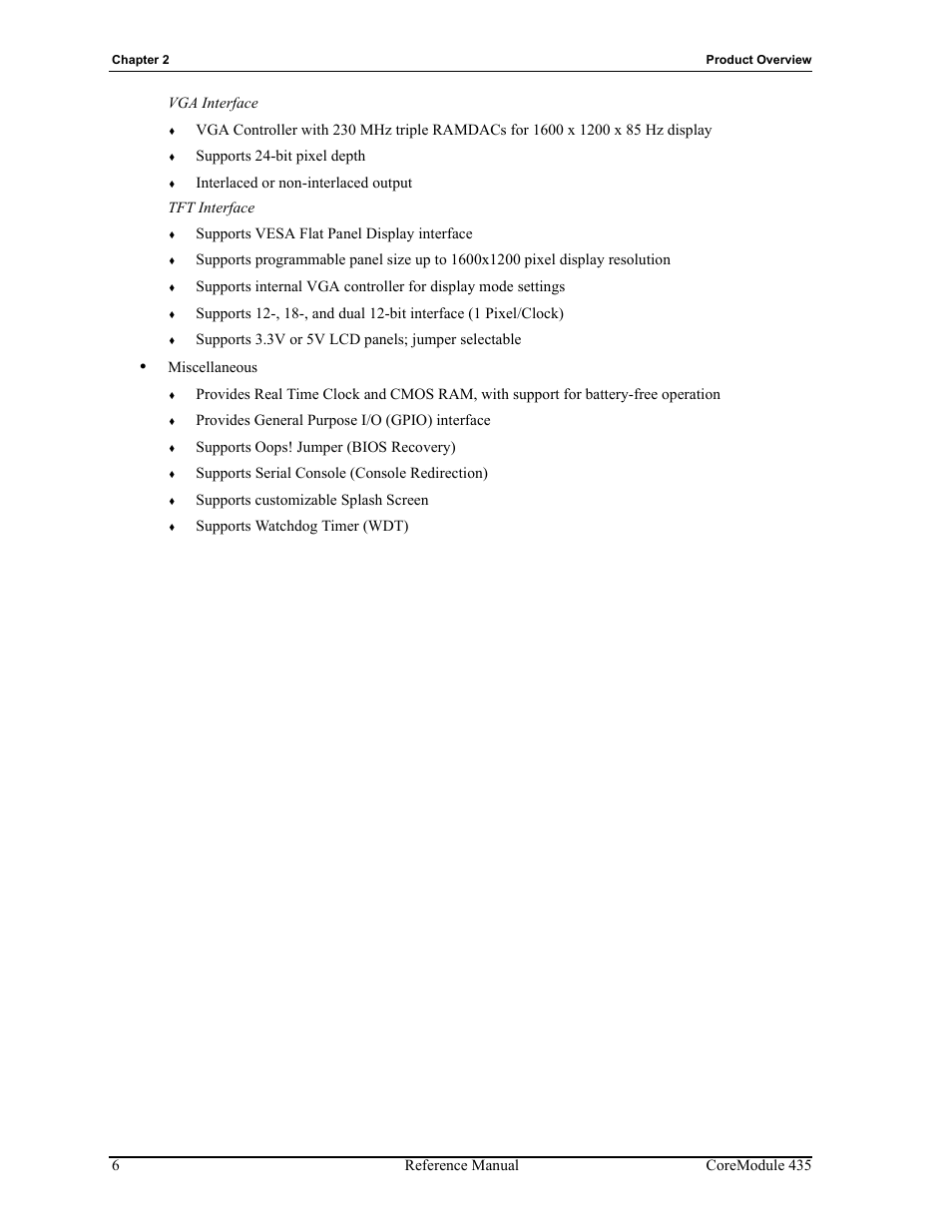ADLINK CoreModule 435 User Manual | Page 12 / 58
