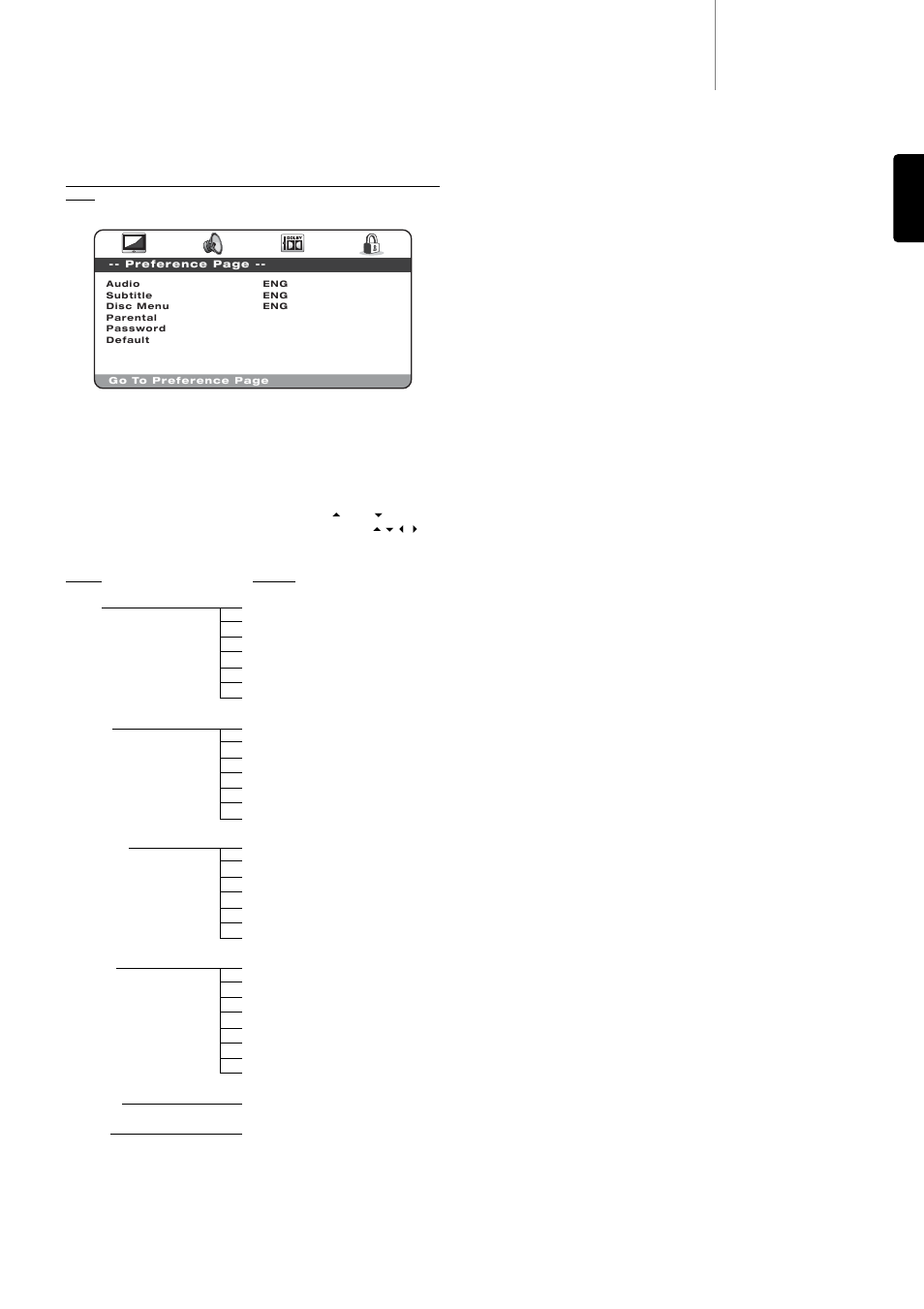 540d v2 azur, Preference menu, Audio | Subtitle, Disc menu, Parental, Password, Default | Cambridge Audio 540D V2 User Manual | Page 15 / 18