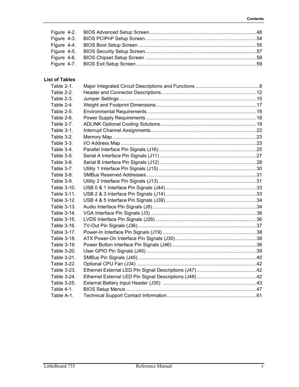 ADLINK LittleBoard 735 User Manual | Page 5 / 72