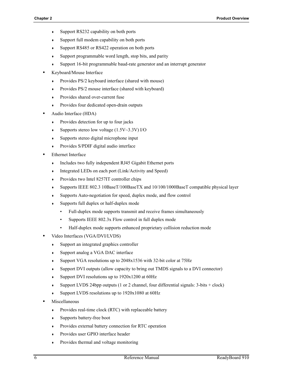 ADLINK ReadyBoard 910 User Manual | Page 12 / 68