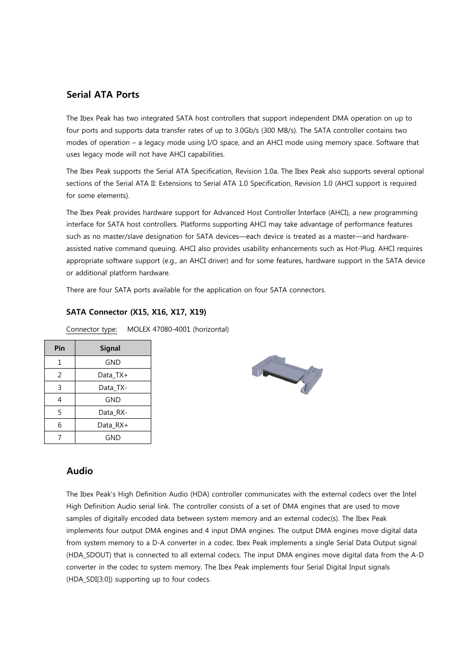 6 serial ata ports, 7 audio | ADLINK Hurricane-QM57 User Manual | Page 31 / 84