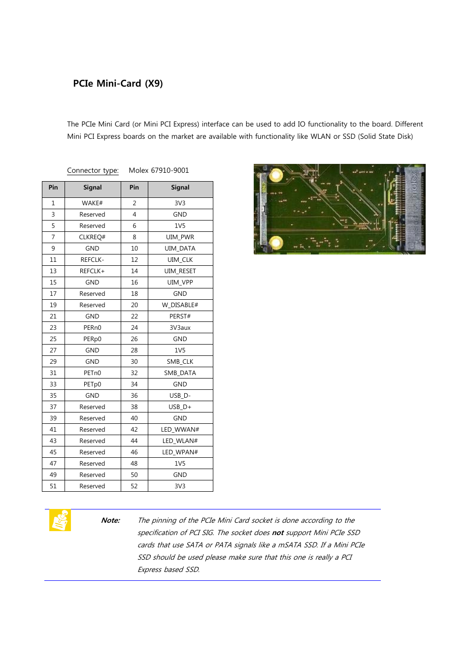 10 pcie mini-card (x9) | ADLINK Hurricane-QM57 User Manual | Page 40 / 84