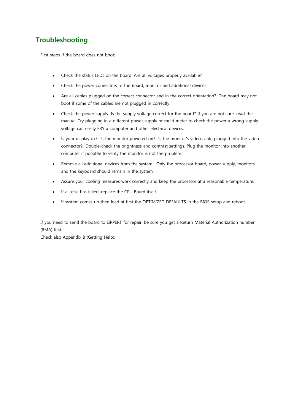6troubleshooting | ADLINK Hurricane-QM57 User Manual | Page 80 / 84