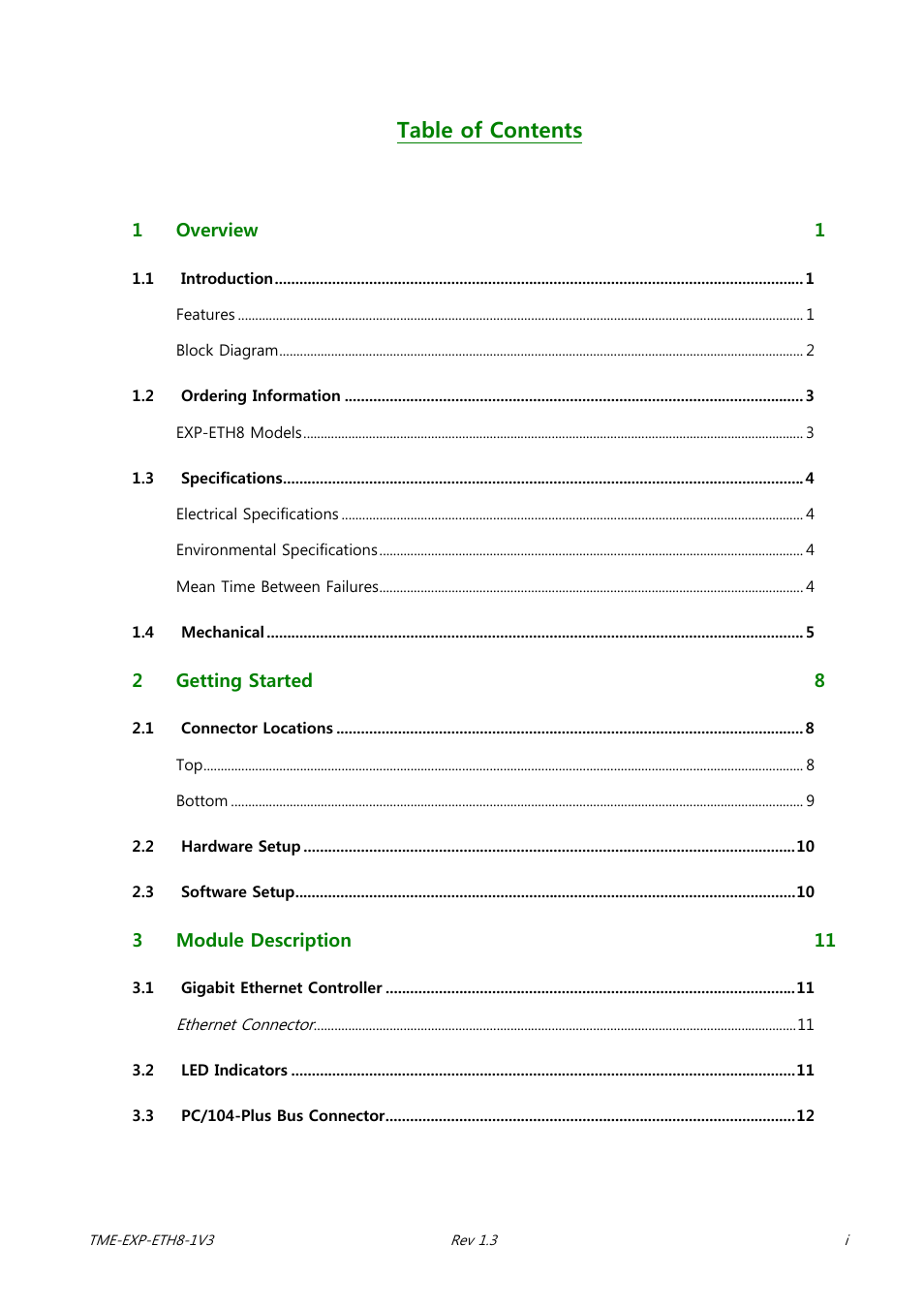 ADLINK EXP-ETH8 User Manual | Page 3 / 25