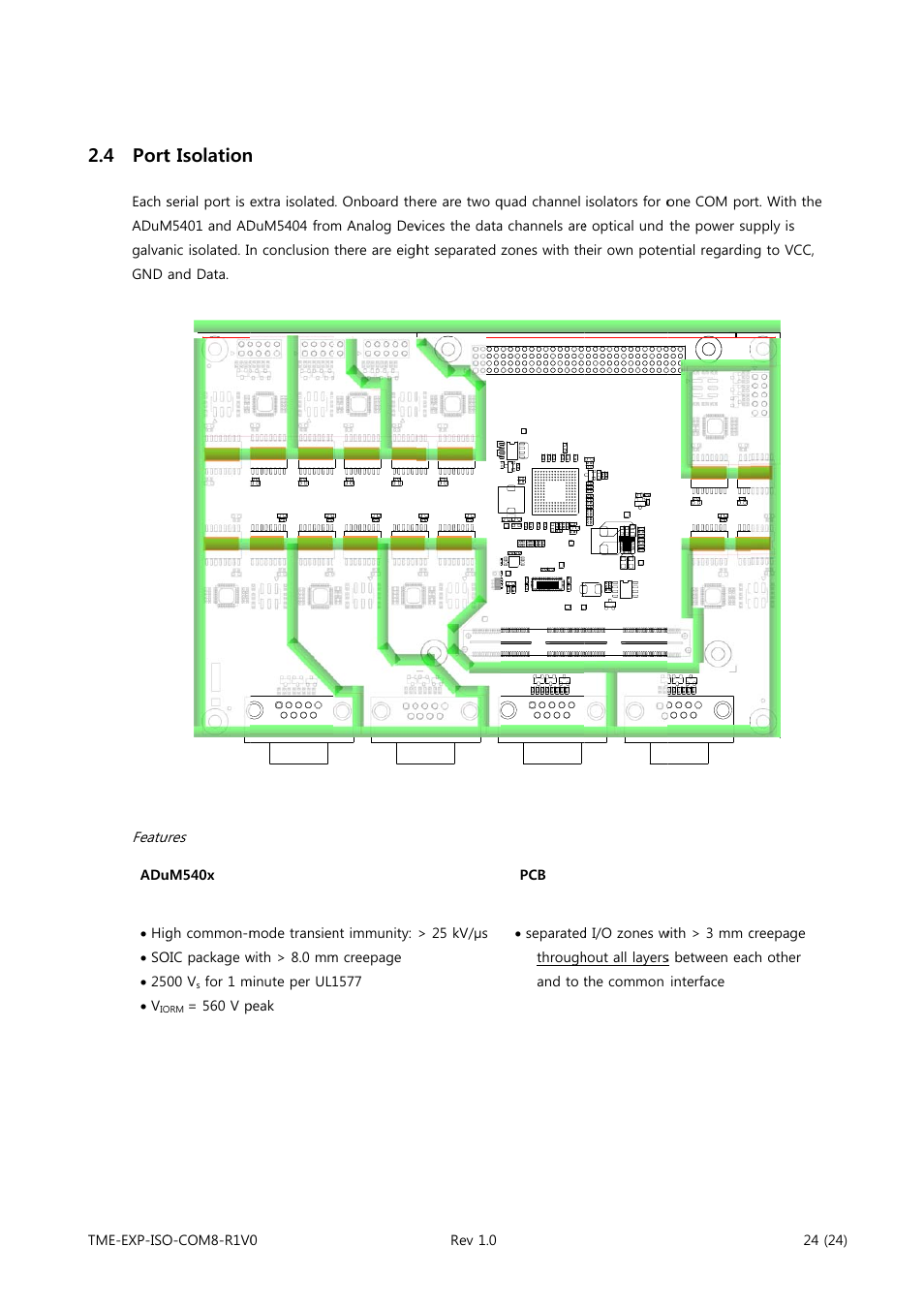 4 port, T isolation | ADLINK EXP-ISO-COM8 User Manual | Page 29 / 33