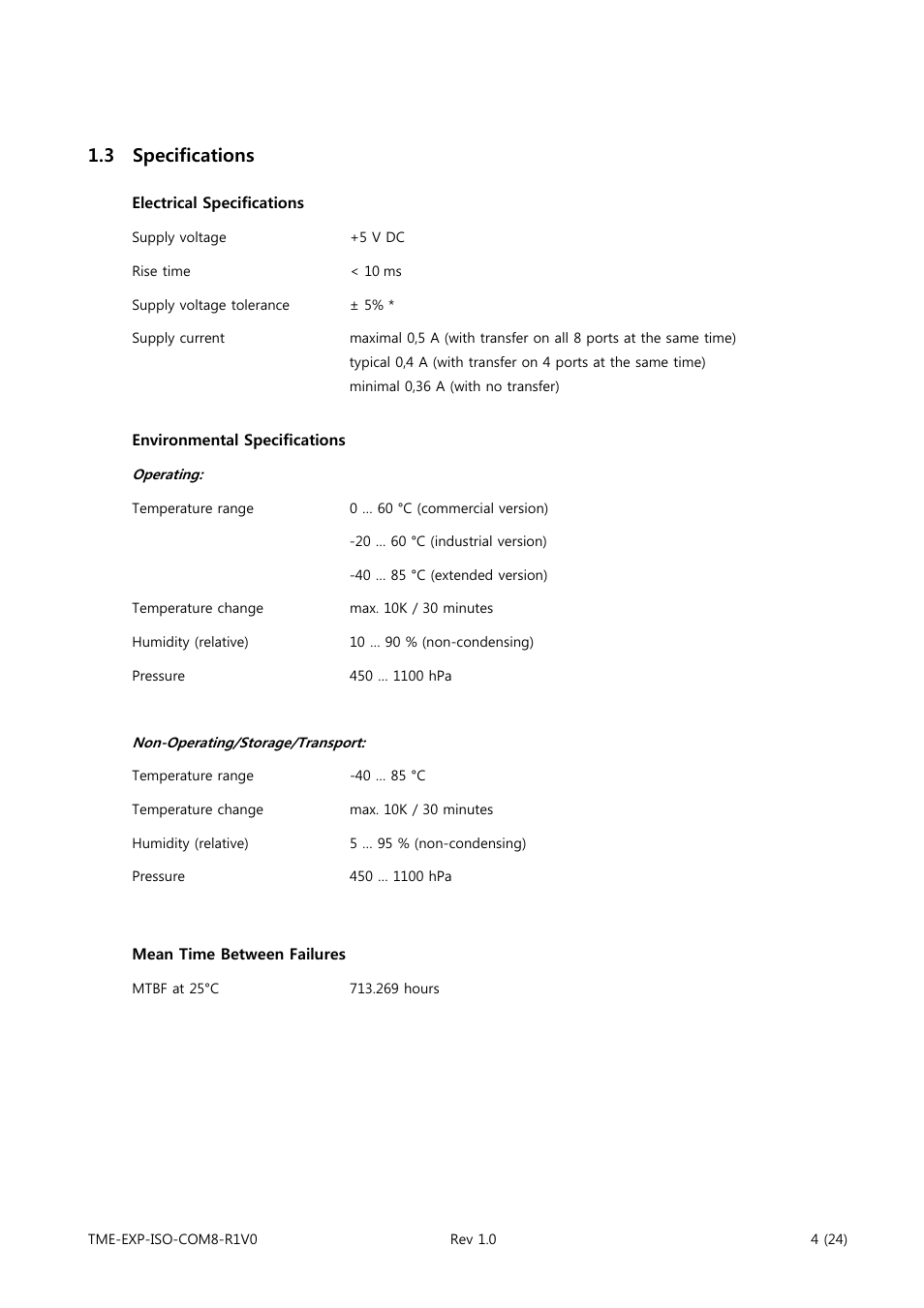 3 specifications | ADLINK EXP-ISO-COM8 User Manual | Page 9 / 33