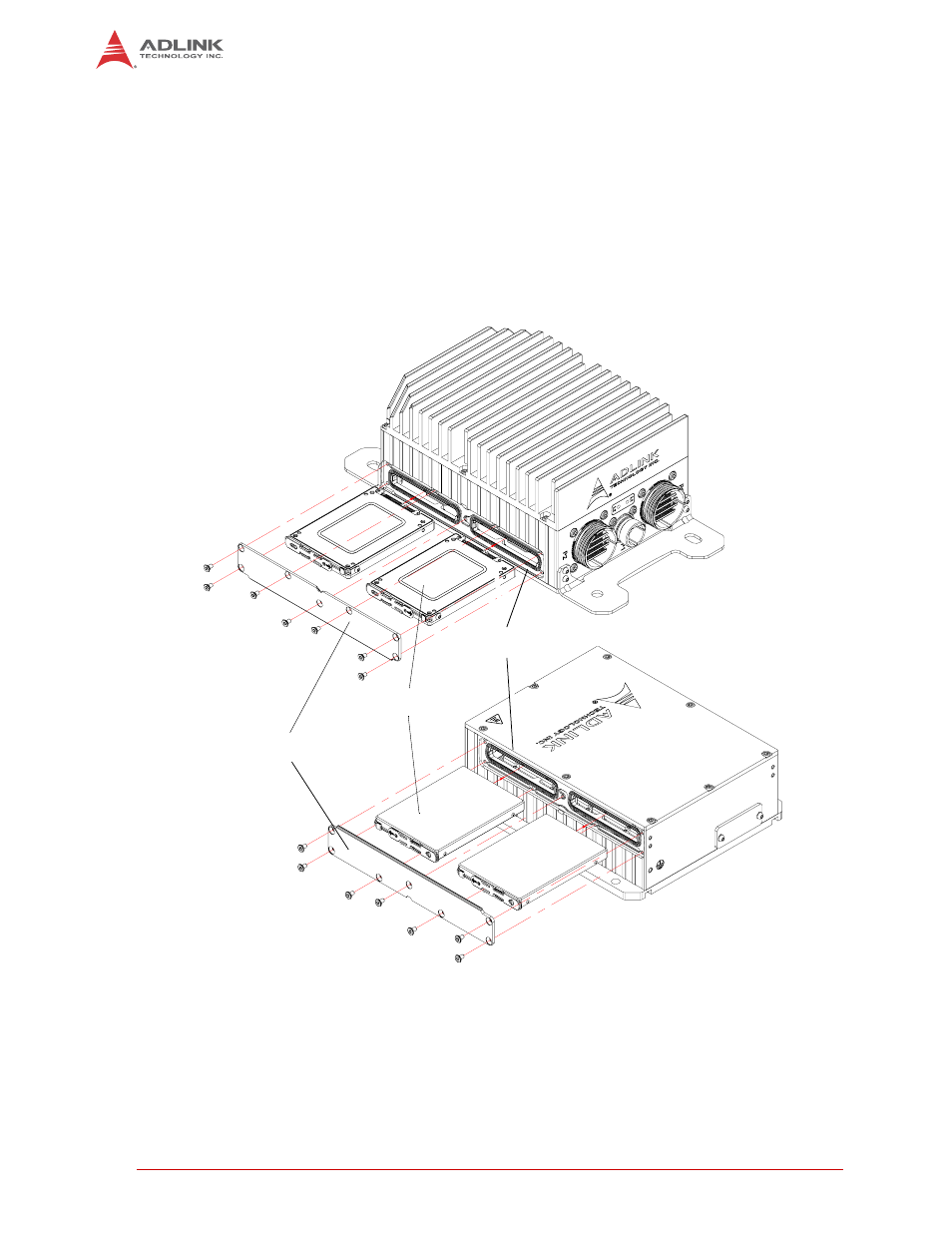 3 replacing the ssds (solid state drives), Figure 2-7, Exploded view of hperc-ibr-h with ssds | ADLINK HPERC-IBR-HH User Manual | Page 30 / 42