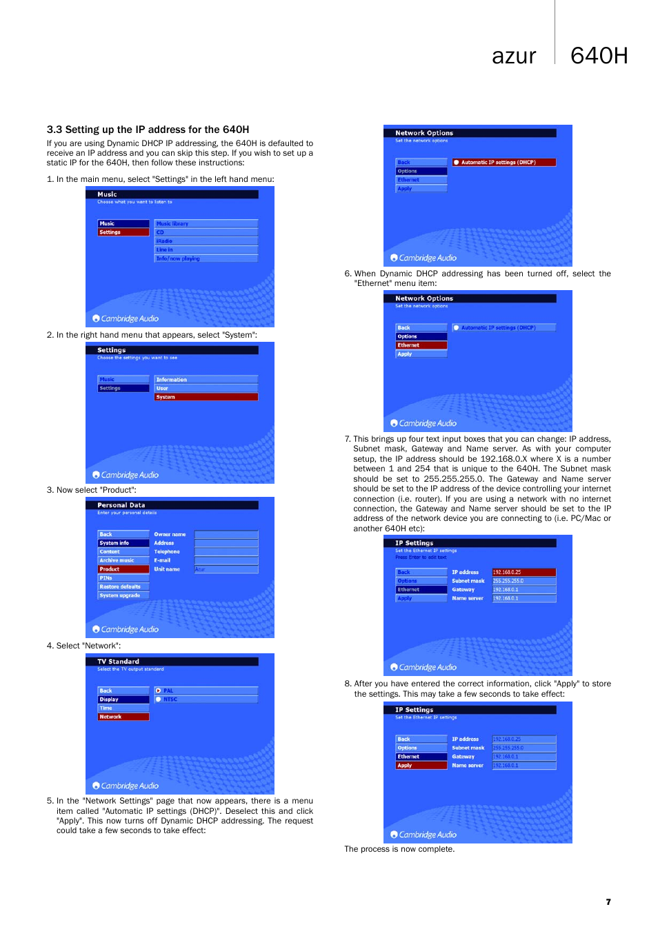 640h azur | Cambridge Audio 640H User Manual | Page 6 / 15