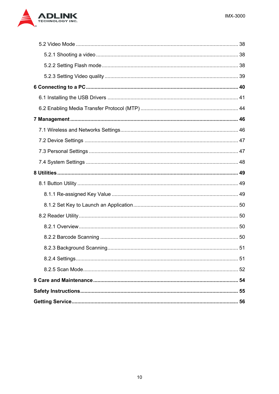 ADLINK IMX-3000 User Manual | Page 10 / 57