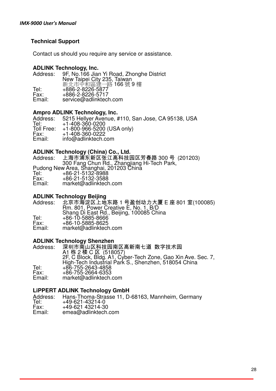 ADLINK IMX-9000 User Manual | Page 28 / 29