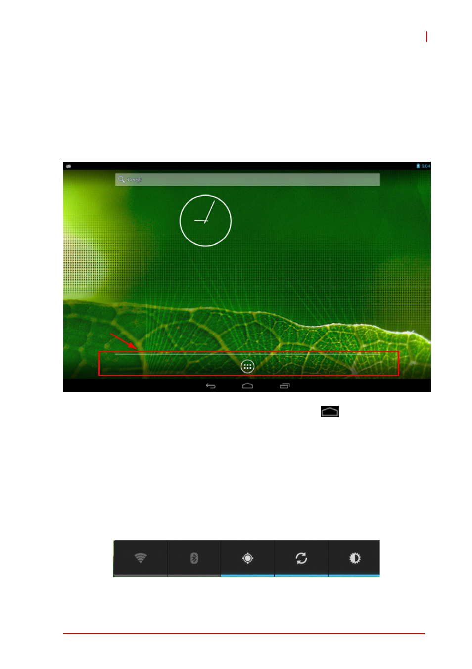 4 home screen, Extensions to the home screen, Home screen | ADLINK IMT-1 User Manual | Page 25 / 46