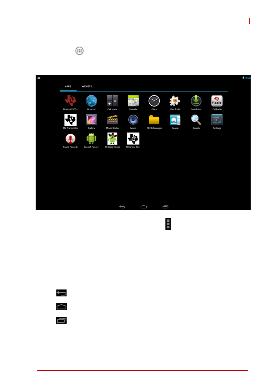 5 using applications, 6 navigation bar, Using applications | Navigation bar | ADLINK IMT-1 User Manual | Page 27 / 46