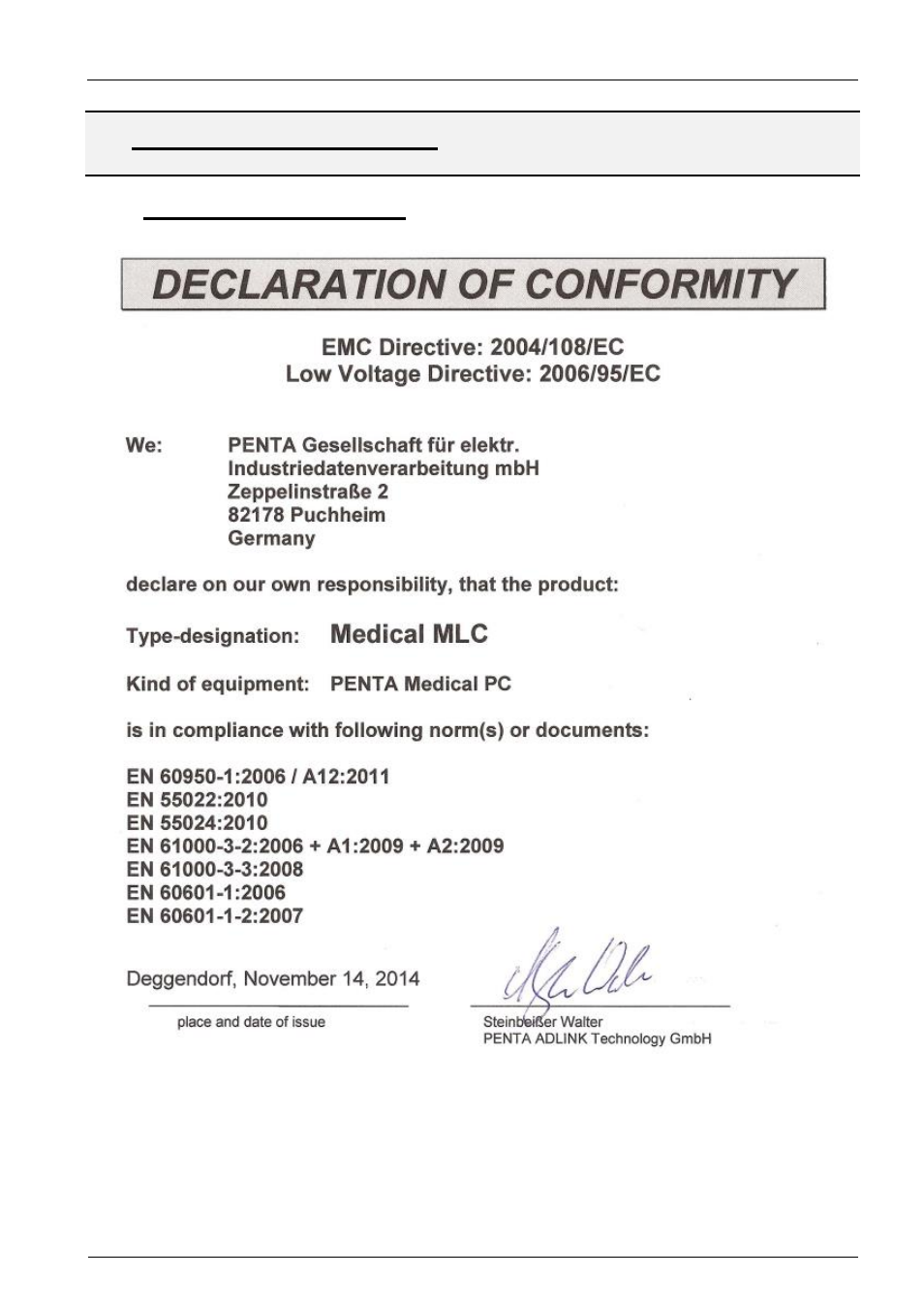 Ertifications and, Orms, Eclaration of conformity | R 12.1 declaration of conformity, Declaration of conformity | ADLINK MLC 4-21 User Manual | Page 31 / 37