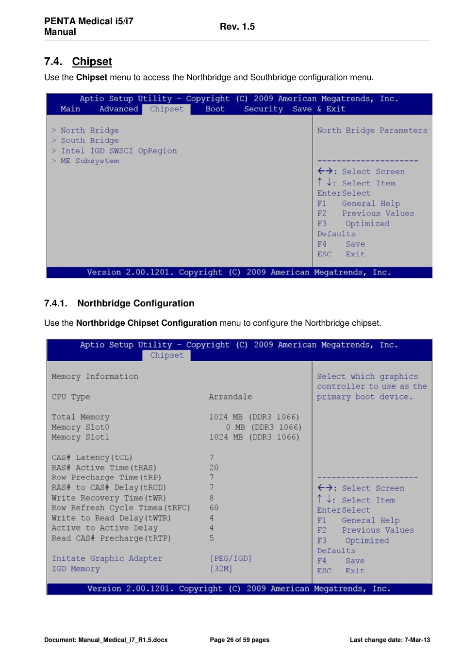 Chipset | ADLINK Medical-i7 18/21 User Manual | Page 26 / 59