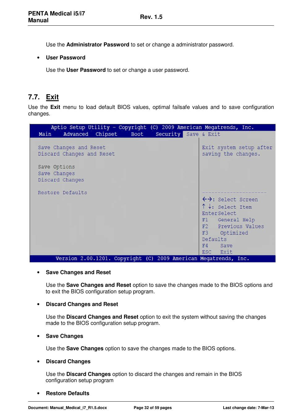 Exit | ADLINK Medical-i7 18/21 User Manual | Page 32 / 59