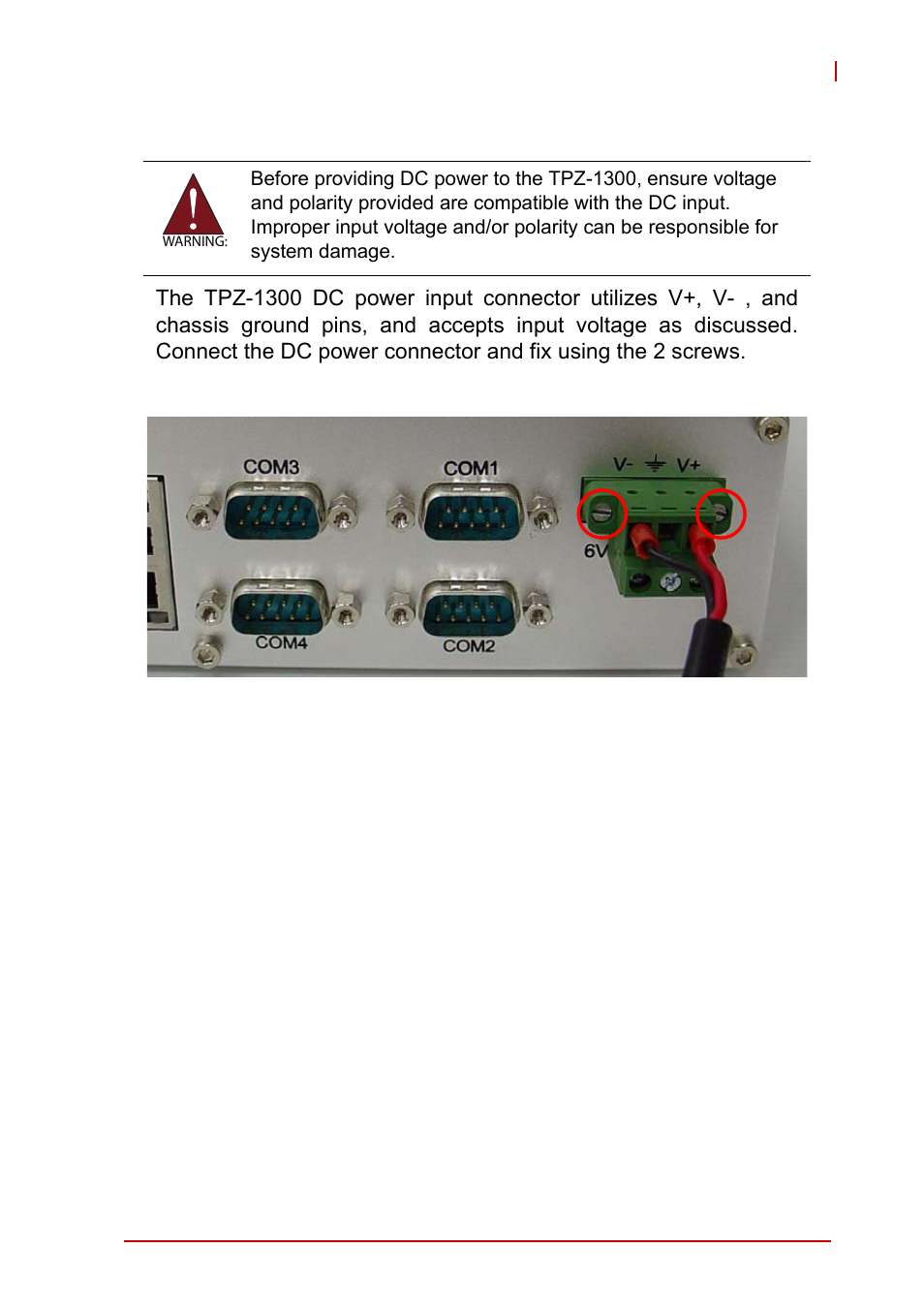 5 connecting dc power, Connecting dc power | ADLINK iSeries Monitor 18/21 User Manual | Page 47 / 84