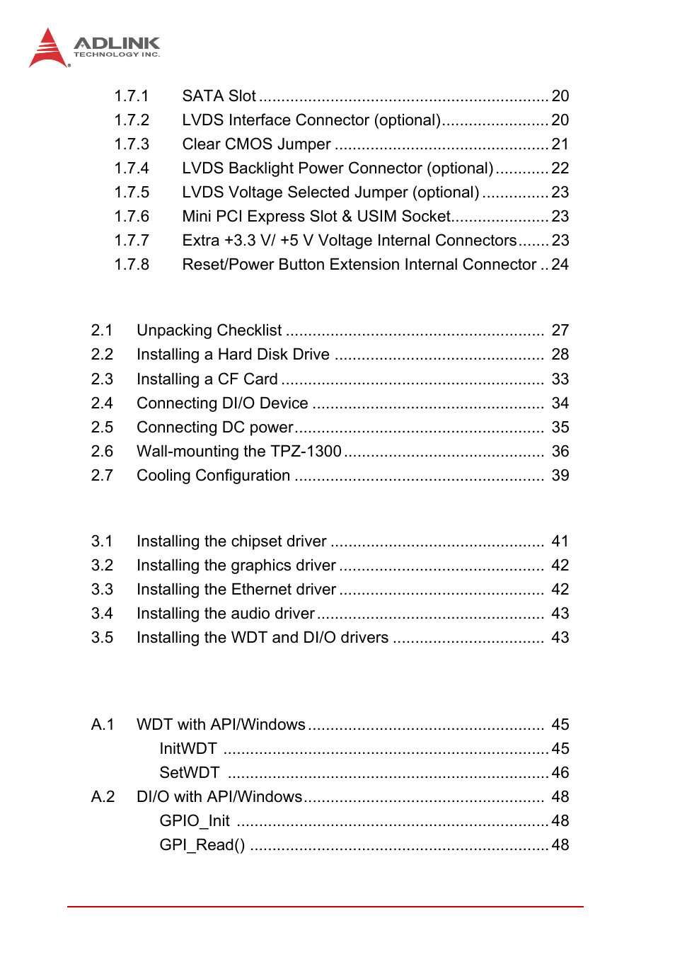 ADLINK iSeries Monitor 18/21 User Manual | Page 6 / 84