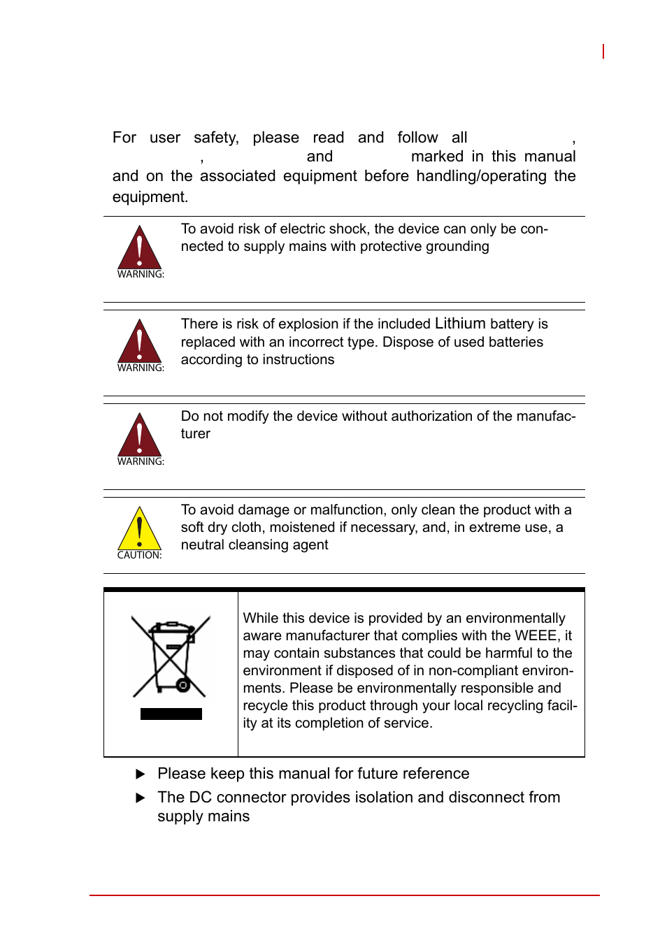 Important safety instructions | ADLINK iSeries Monitor 18/21 User Manual | Page 79 / 84