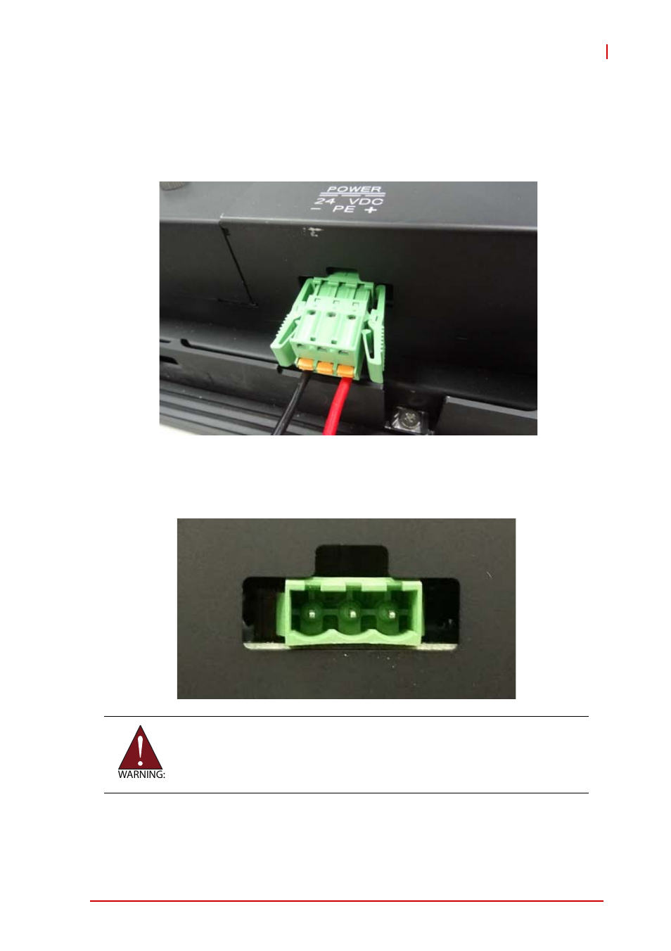 2 connecting power, Connecting power | ADLINK STC-15W04 User Manual | Page 23 / 66