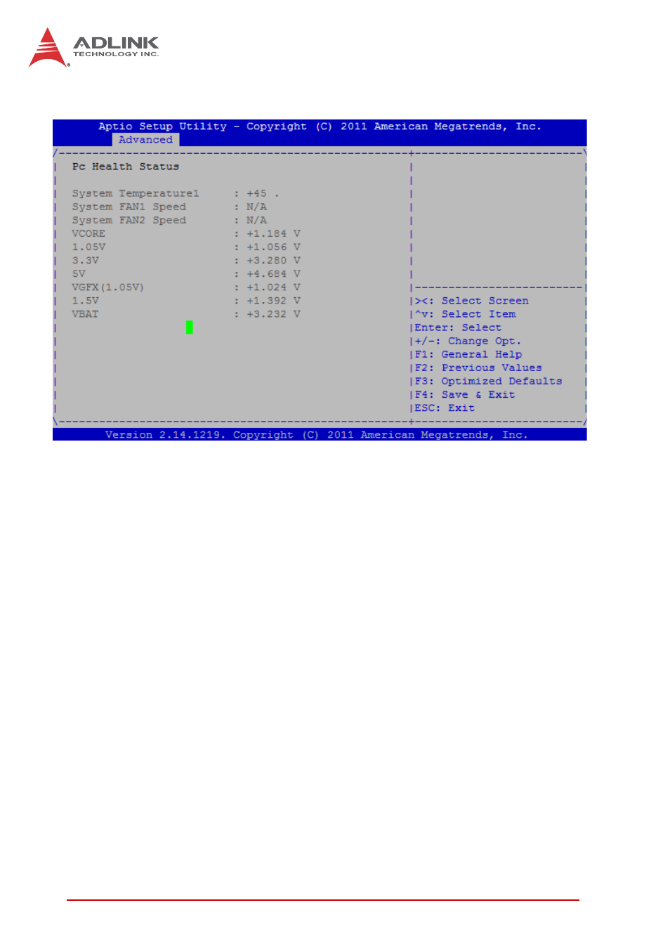 7 it8781f hardware monitor | ADLINK STC-15W04 User Manual | Page 46 / 66