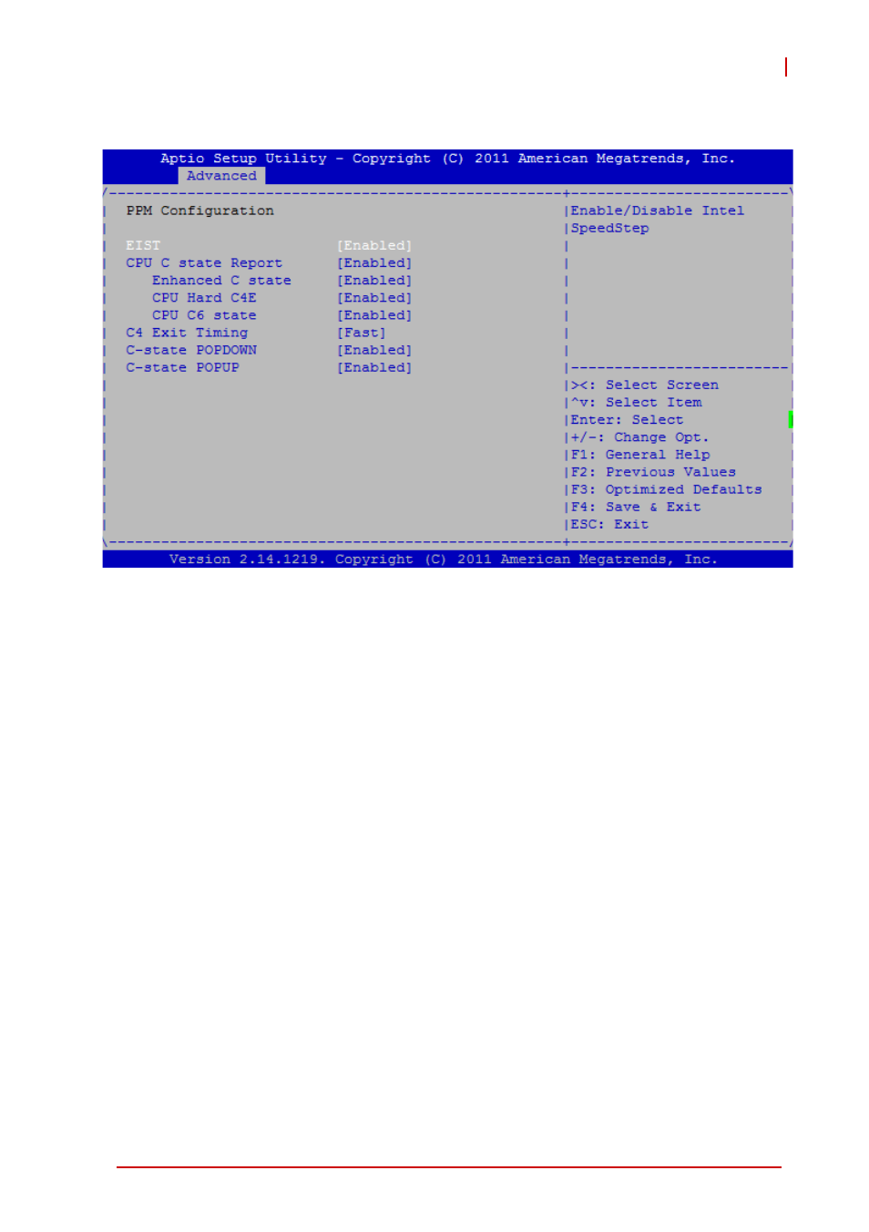 8 ppm configuration, Eist, Cpu c state report | Enhanced c state, Cpu hard c4e, Cpu c6 state | ADLINK STC-15W04 User Manual | Page 47 / 66