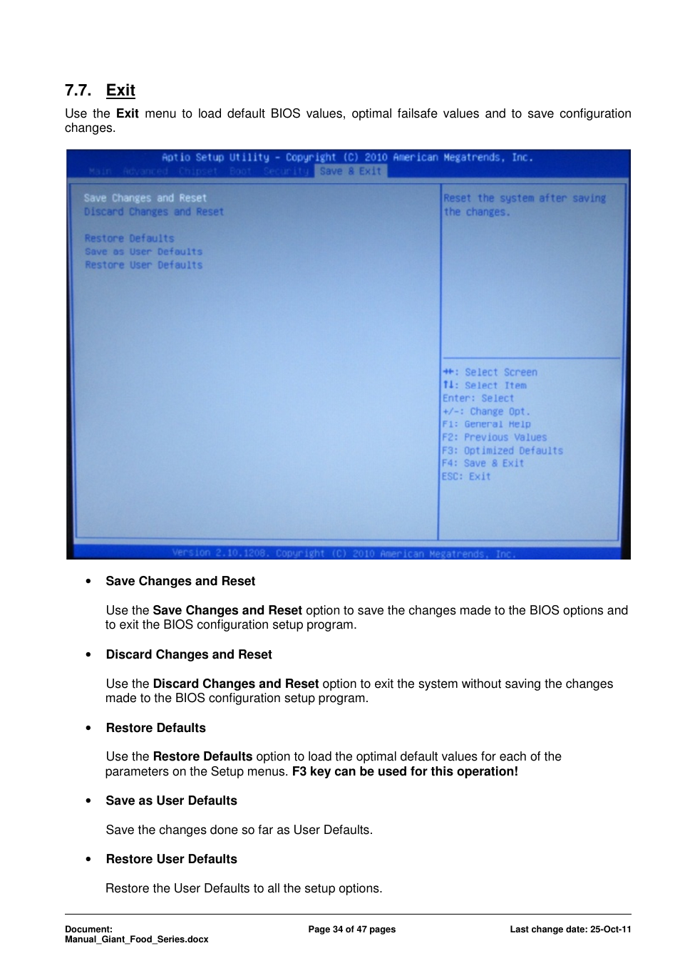 Exit | ADLINK Food-D19 IP69k User Manual | Page 34 / 47