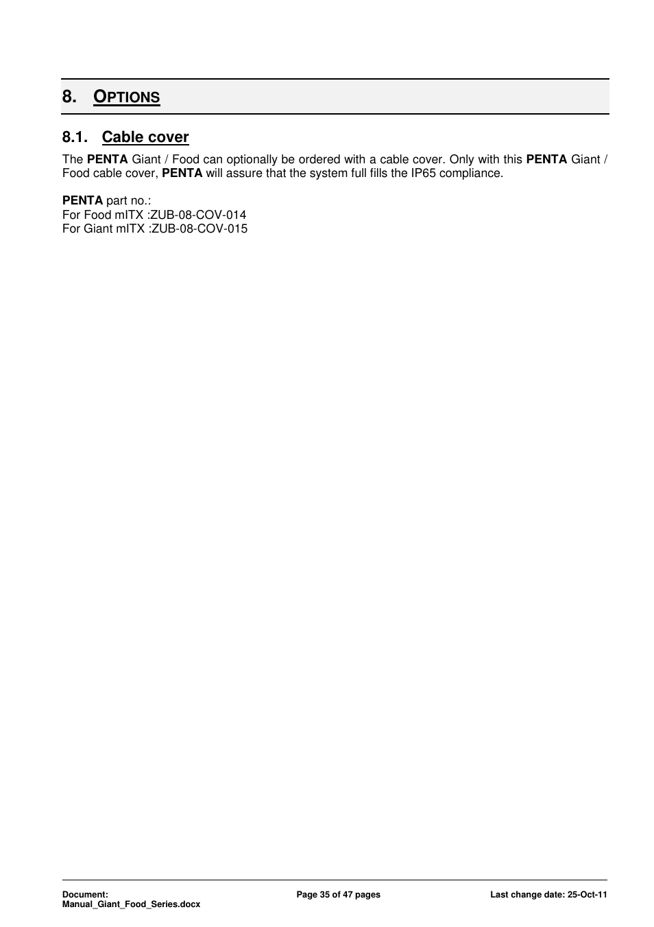 Cable cover | ADLINK Food-D19 IP69k User Manual | Page 35 / 47