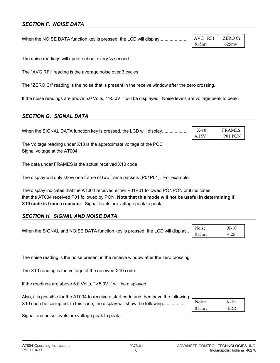 Advanced Control Technologies AT004 (PCC TEST TRANSCEIVERPROGRAMMER) User Manual | Page 6 / 9