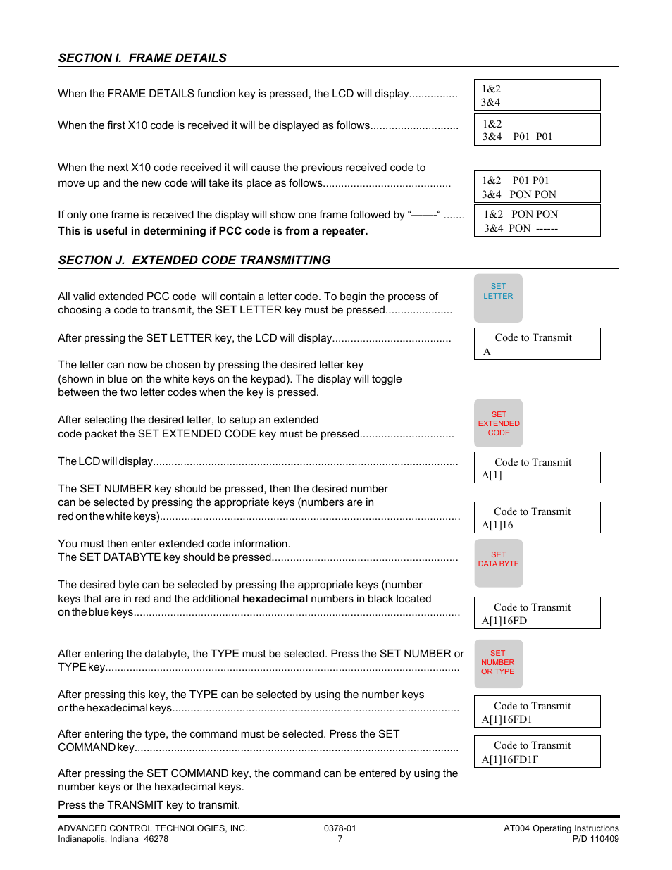Advanced Control Technologies AT004 (PCC TEST TRANSCEIVERPROGRAMMER) User Manual | Page 7 / 9