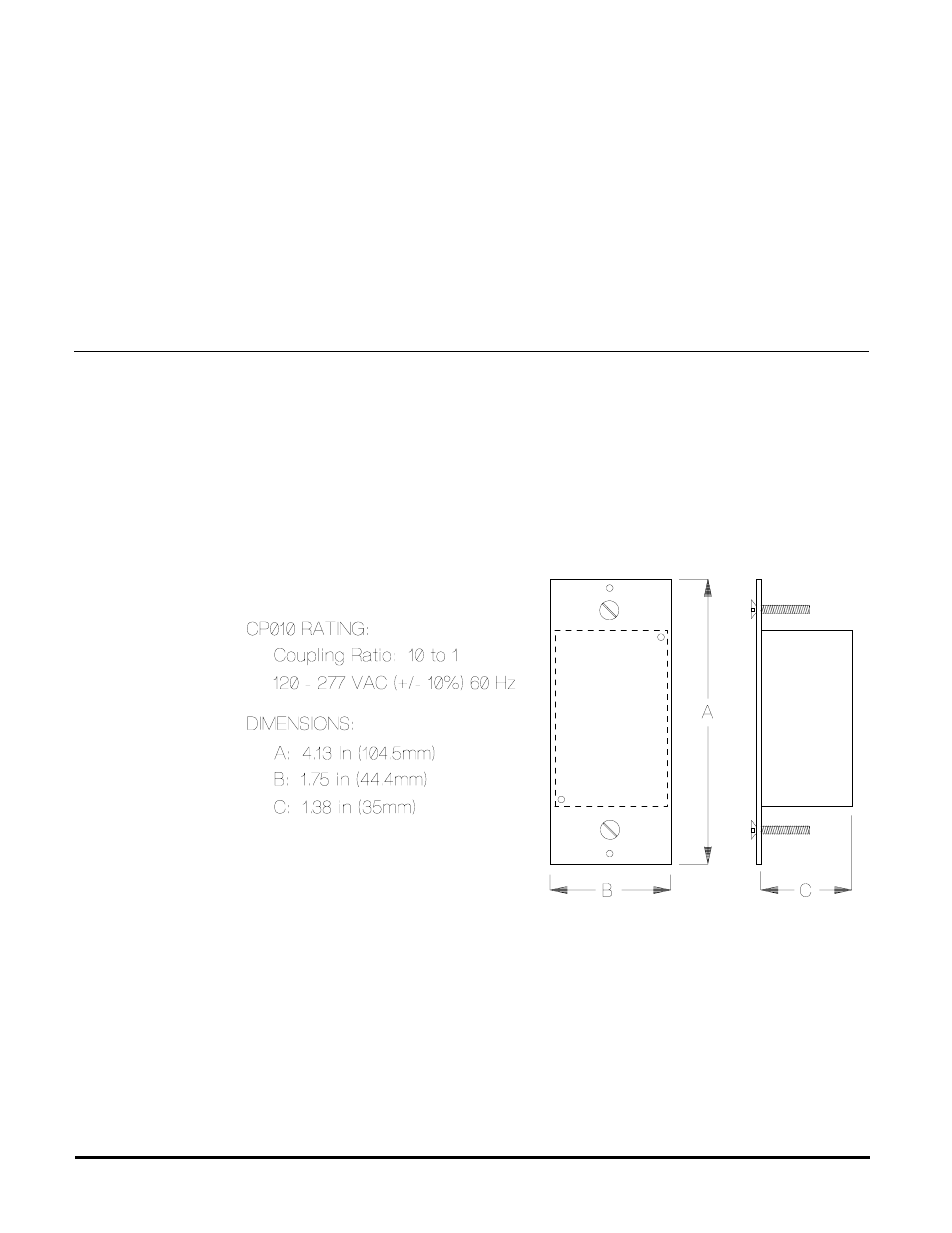 Advanced Control Technologies CP010 (PASSIVE 120 OR 277 VAC COUPLER10:1 RATIO) User Manual | Page 2 / 2