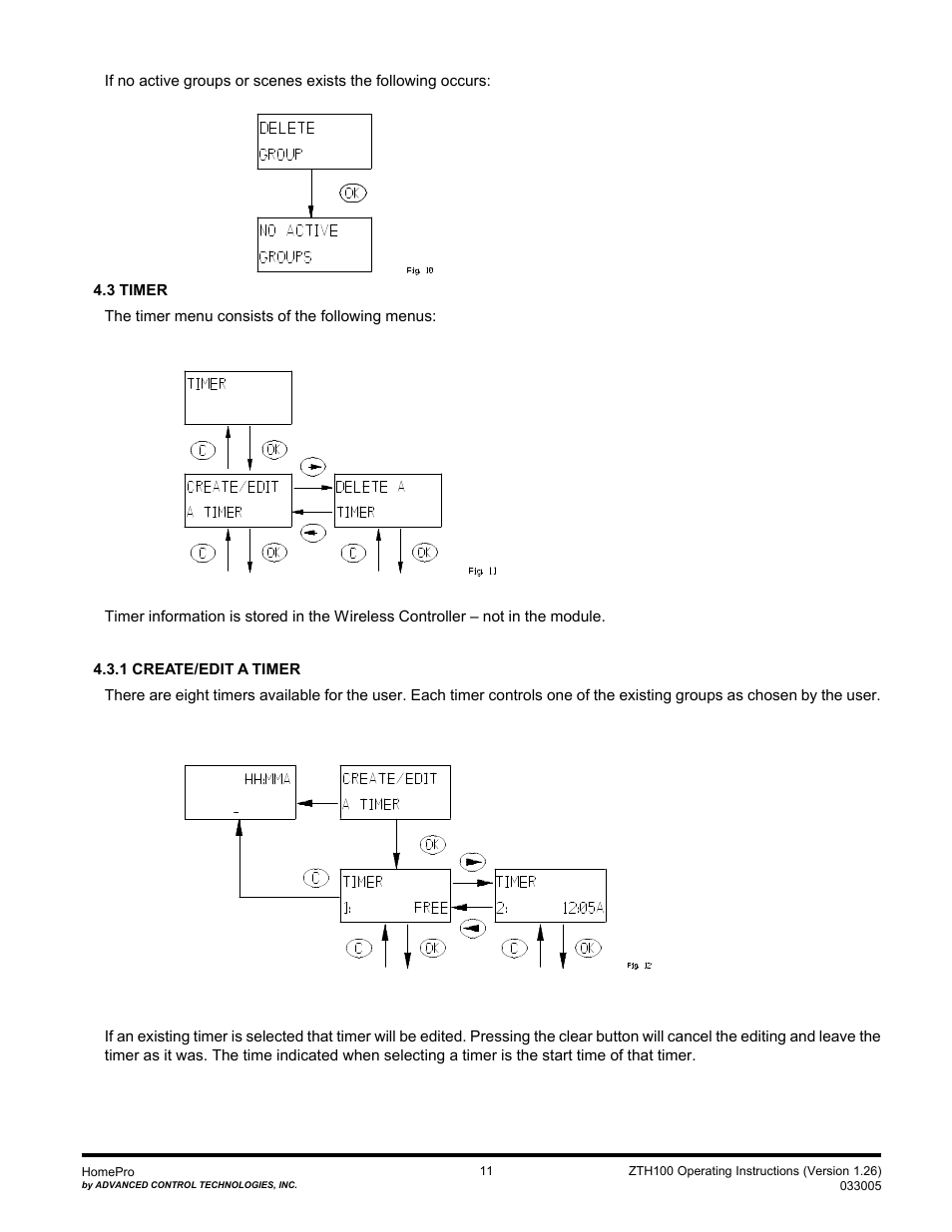 Advanced Control Technologies Specs Instructions ZTH110 (RF Controller, HandheldLED Indicator, 908.42MHz) User Manual | Page 11 / 26