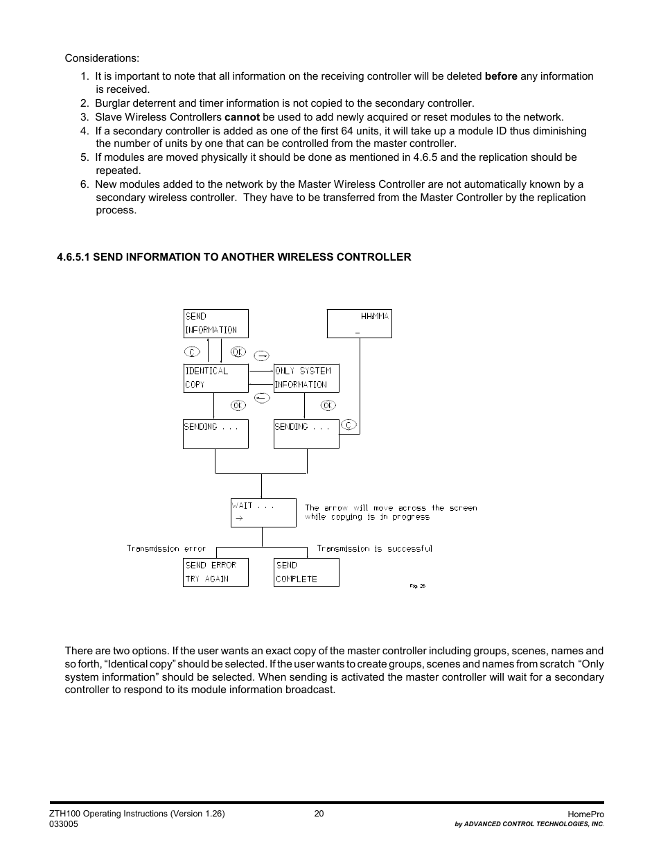 Advanced Control Technologies Specs Instructions ZTH110 (RF Controller, HandheldLED Indicator, 908.42MHz) User Manual | Page 20 / 26