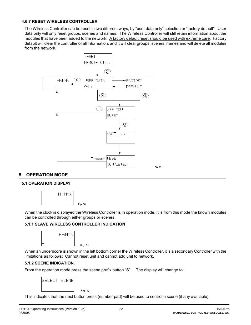 Advanced Control Technologies Specs Instructions ZTH110 (RF Controller, HandheldLED Indicator, 908.42MHz) User Manual | Page 22 / 26