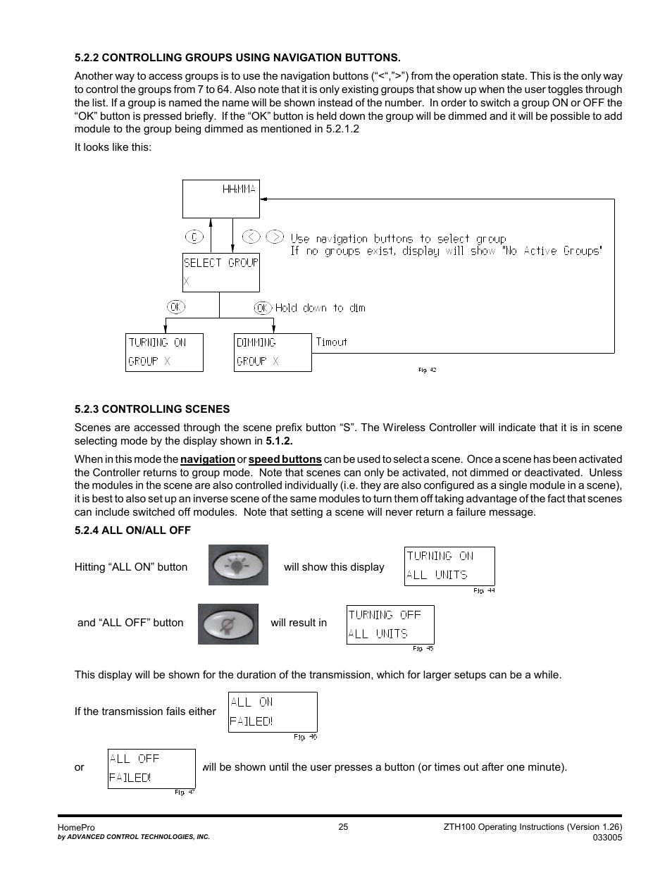 Advanced Control Technologies Specs Instructions ZTH110 (RF Controller, HandheldLED Indicator, 908.42MHz) User Manual | Page 25 / 26