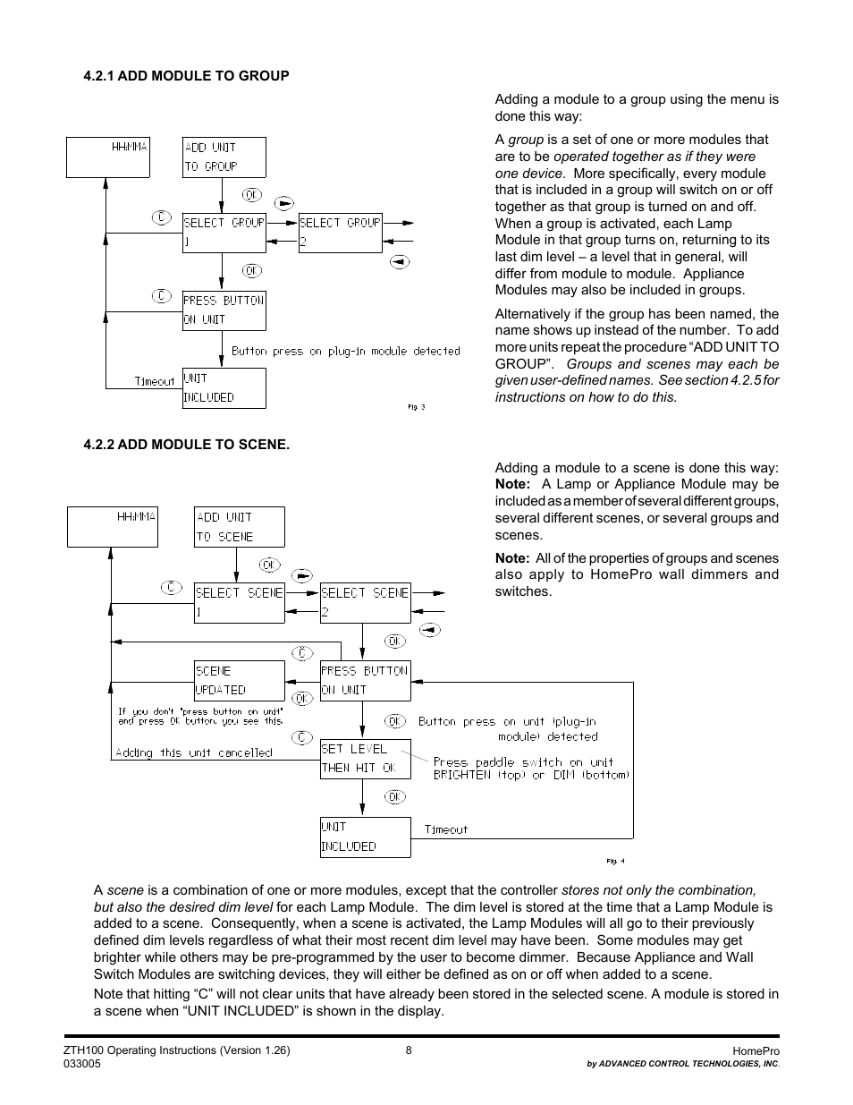 Advanced Control Technologies Specs Instructions ZTH110 (RF Controller, HandheldLED Indicator, 908.42MHz) User Manual | Page 8 / 26