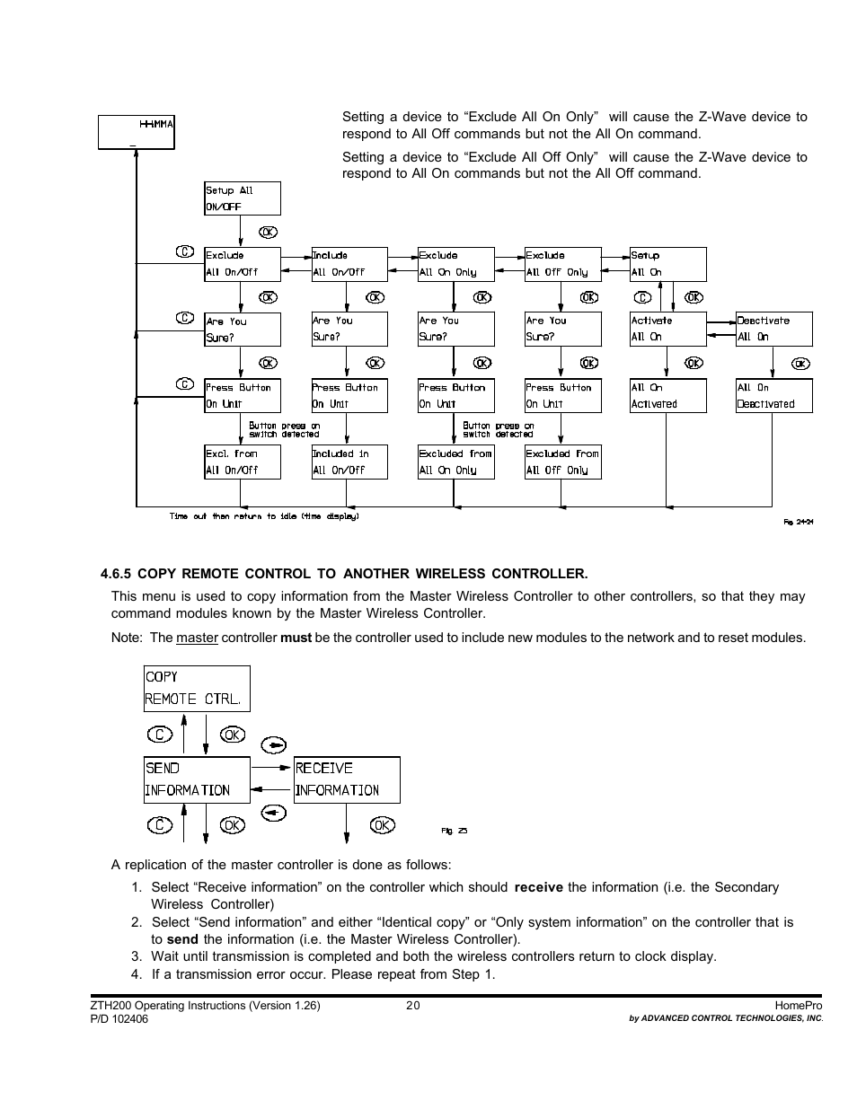 Advanced Control Technologies Specs Instructions ZTH210 (RF Controller, HandheldLED Indicator, 868.42MHz) User Manual | Page 20 / 27