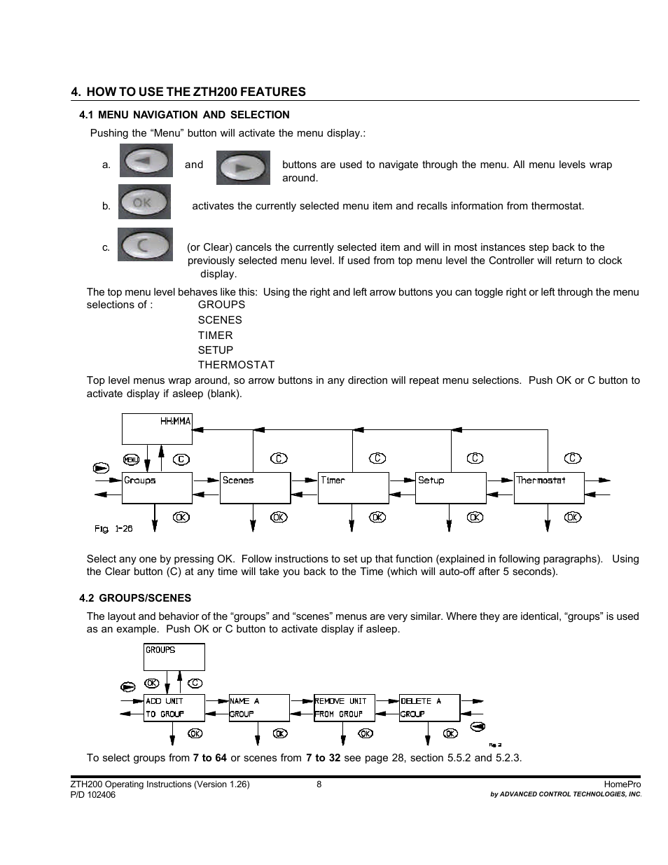 Advanced Control Technologies Specs Instructions ZTH210 (RF Controller, HandheldLED Indicator, 868.42MHz) User Manual | Page 8 / 27