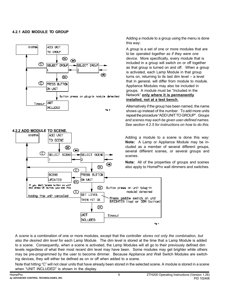 Advanced Control Technologies Specs Instructions ZTH210 (RF Controller, HandheldLED Indicator, 868.42MHz) User Manual | Page 9 / 27