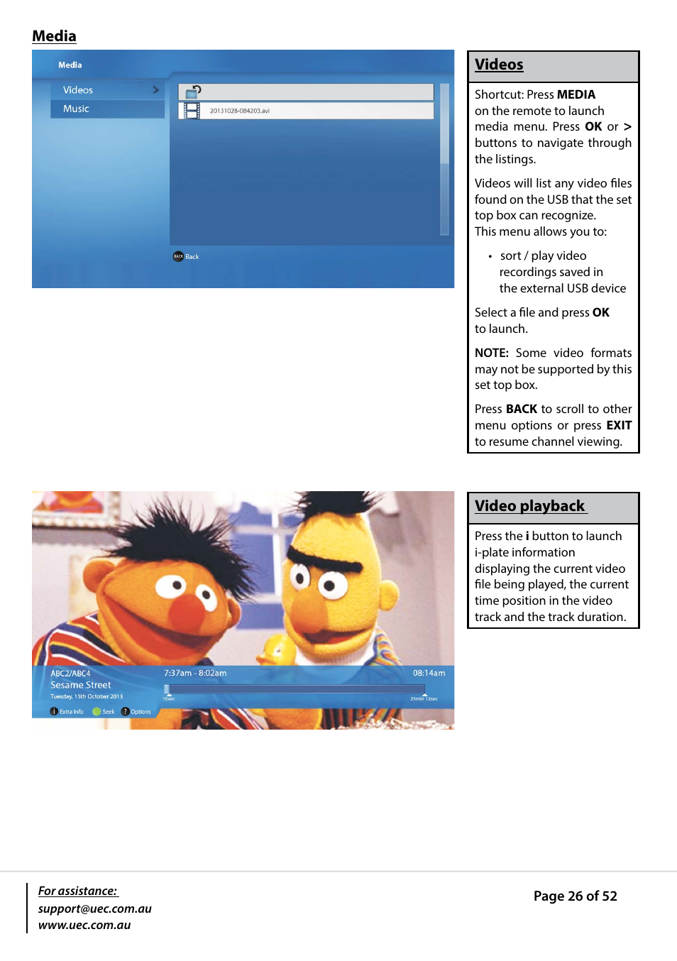 Altech UEC PVR9600T High Definition Triple Tuner User Manual | Page 26 / 52