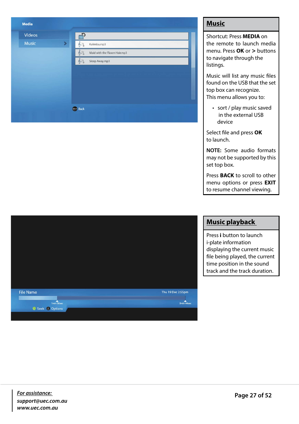 Altech UEC PVR9600T High Definition Triple Tuner User Manual | Page 27 / 52