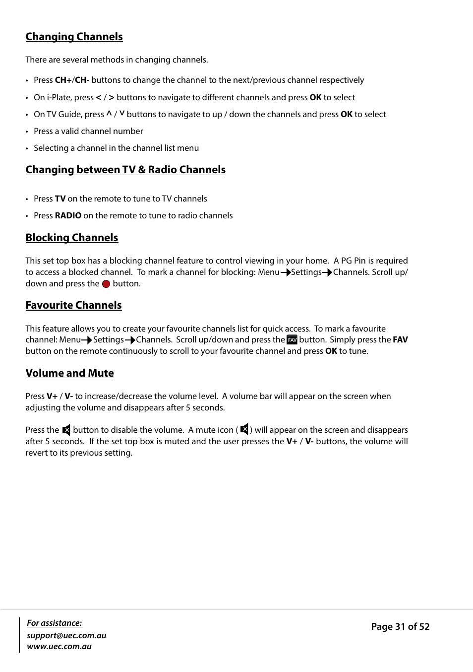 Altech UEC PVR9600T High Definition Triple Tuner User Manual | Page 31 / 52