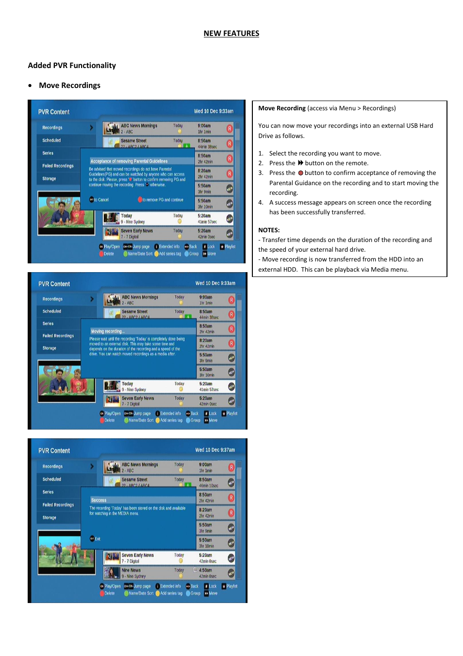 Altech UEC PVR9600Q High Definition Dual Tuner User Manual | Page 2 / 9