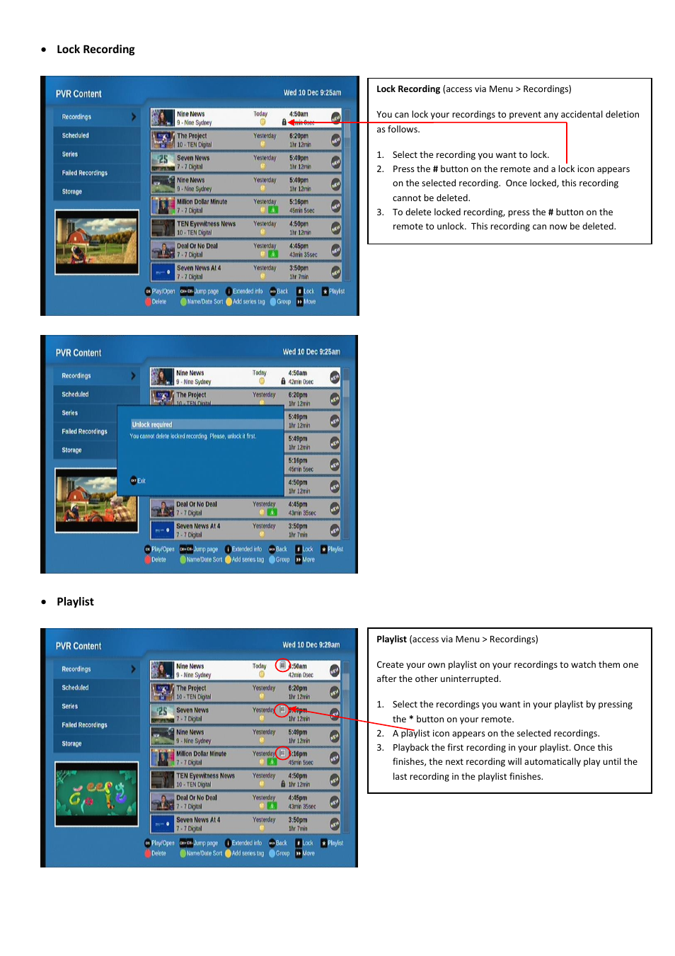 Altech UEC PVR9600Q High Definition Dual Tuner User Manual | Page 3 / 9