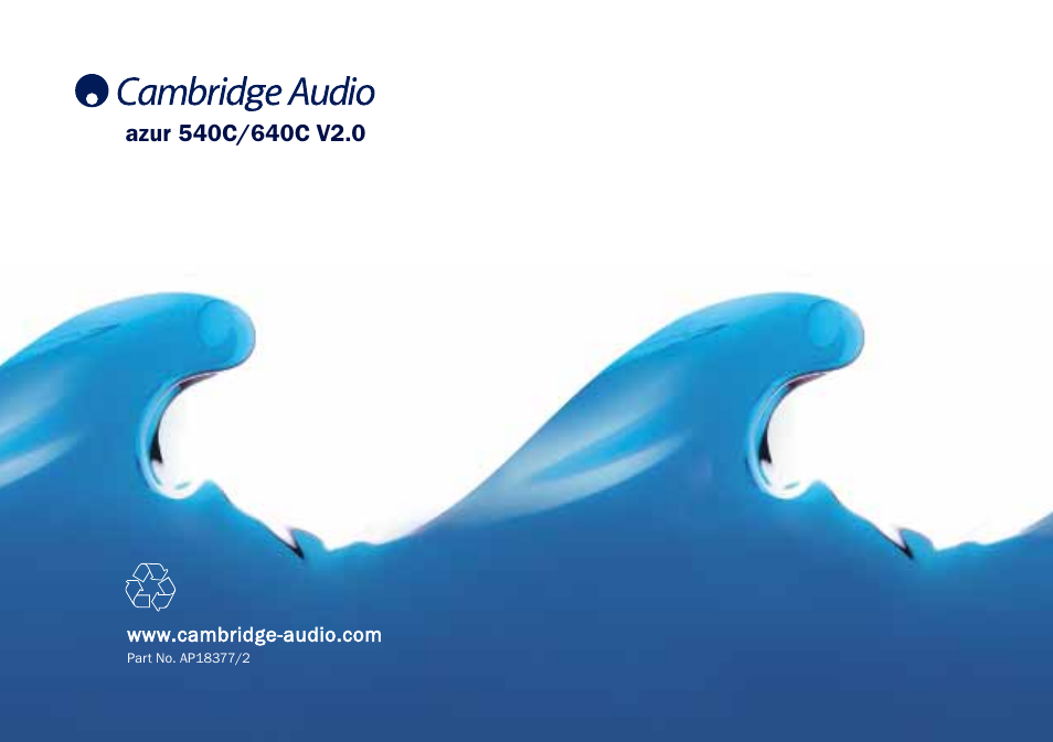 Cambridge Audio AZUR 540C User Manual | Page 16 / 16