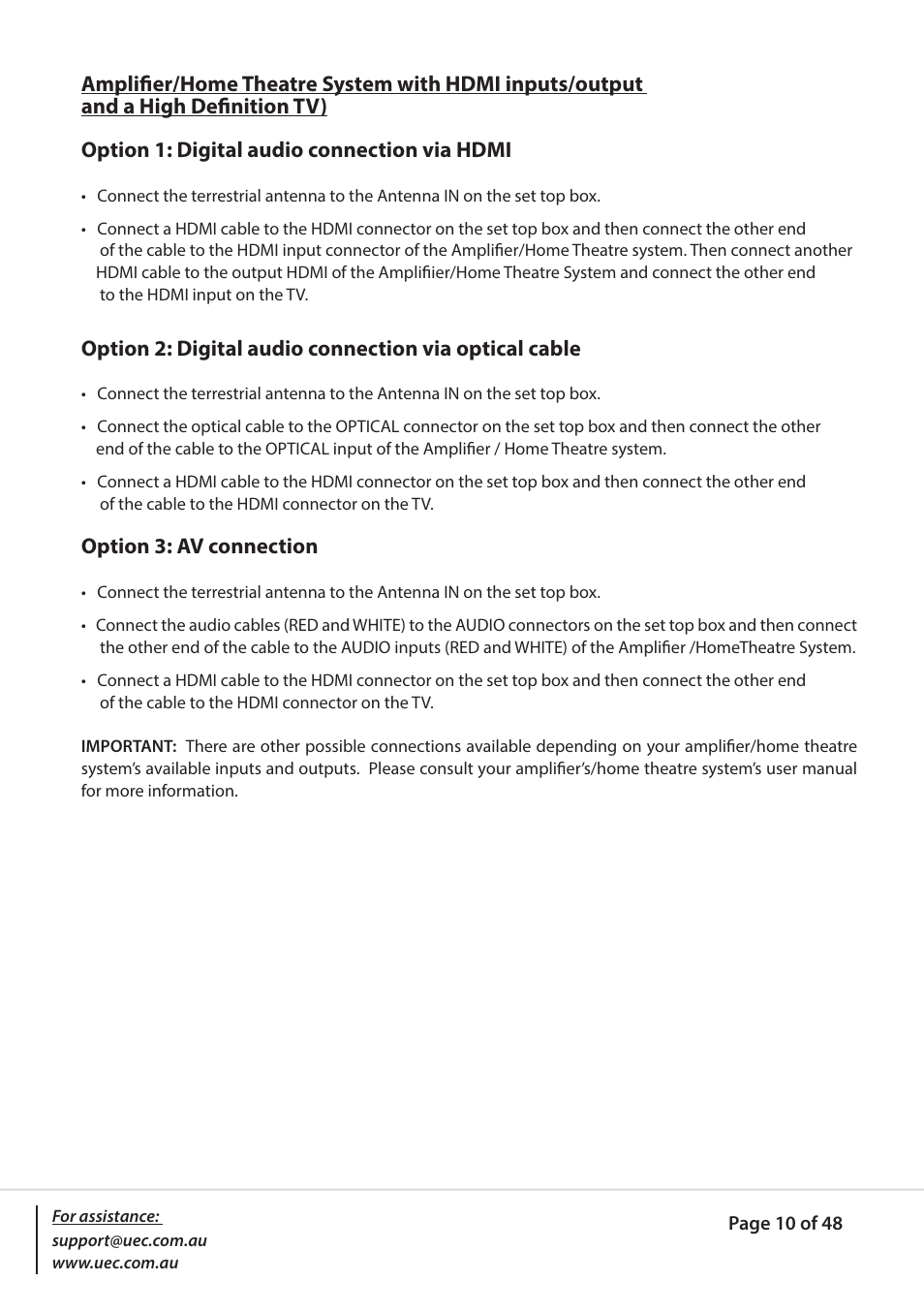 Altech UEC PVR9600Q High Definition Dual Tuner User Manual | Page 10 / 48